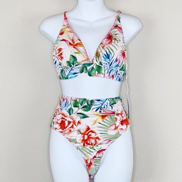 Lucky Brand Other - SOLD NWT Lucky Brand Floral High Waist Bikini